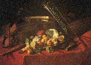 Cristoforo Munari Musical Instruments oil on canvas